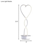 Spiral Heart Shaped Led Desk Lamp In Warm White Light - Contemporary Acrylic Table Lighting For