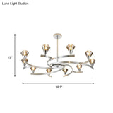 Sputnik Design Diamond Crystal Chandelier Light - Modern Ceiling Lamp Fixture With 6/8/10 Lights In
