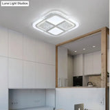 Square Led Ceiling Light With Mosaic Acrylic Design In Warm/White 16’ - 23.5’ Widths