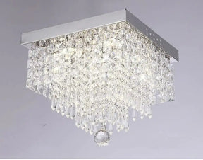 Square Simple Aisle Living Room Led Ceiling Crystal Lamp Balcony Entrance Corridor Creative White /