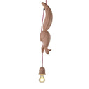 Squirrel And Pinecone Pendant Lamp: Resin Hanging Light Fixture - 1 Head Dining Room Decor Pink