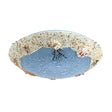 Stained Art Glass Flush Mount Lamp - Kids Style Led Ceiling Light For Bedroom Blue / White