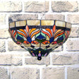 Stained Glass Flower Design Wall Lamp - Tiffany Sconce Light For Corridor Orange-Yellow
