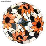 Stained Glass Tiffany Flush Mount Sunflower Ceiling Light - Beautiful & Functional Fixture