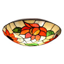 Stained Glass Tiffany Flush Mount Sunflower Ceiling Light - Beautiful & Functional Fixture Orange /