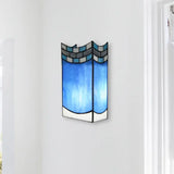 Stained Glass Tiffany Wall Sconce Light: Perfect For Living Room Décor Blue / Long Column