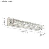 Stainless Steel Bathroom Vanity Sconces With Crystal Embedded Mirror Lights