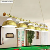 Stainless Steel Billiard Light - Stylish Country Bowl Game Room Ceiling Lamp
