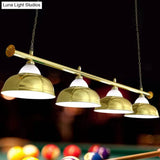 Stainless Steel Billiard Light - Stylish Country Bowl Game Room Ceiling Lamp