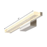 Stainless Steel Led Vanity Sconce With Acrylic Shade Warm/White Light 3 Sizes Available