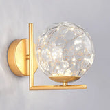 Star Light Wall Sconce: 1-Head Ambient Lighting For Bedroom Gold / Clear