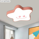 Star Nursery Flush Mount Led Ceiling Light With Acrylic Cartoon Design