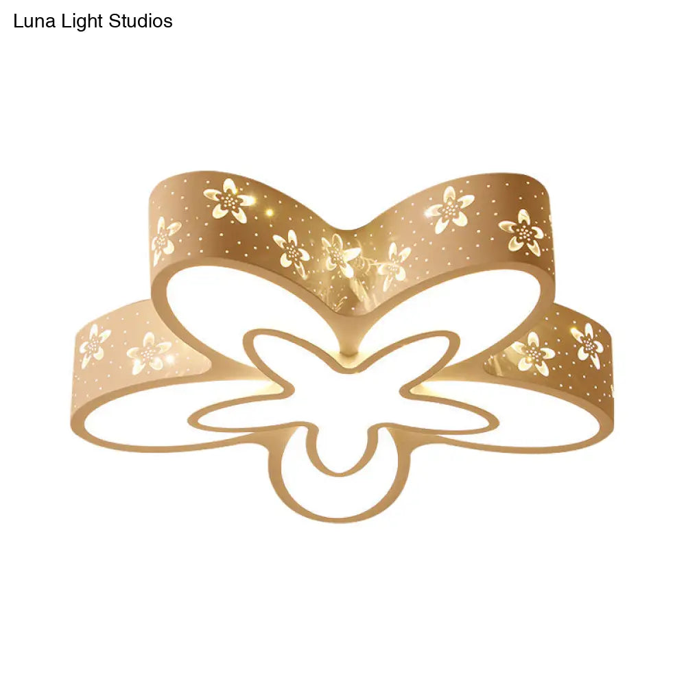 Starfish Shaped Kindergarten Ceiling Light - Acrylic Flush Mount Cartoon Fixture