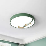 Starry Simplicity Circular Flush Ceiling Light With Led Acrylic Mount