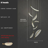 Stellana Leaf Cluster Chandelier 8 heads / white light