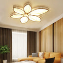 Stunning Crystal Flower Led Ceiling Light For Bedroom - Acrylic White Flushmount / 27’ Warm