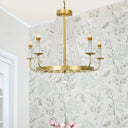 Stunning Crystal Tassel Chandelier Pendant - 5/8/12 Lights Hangs From Ceiling Brass Finish 5 /