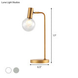 Stunning Gold Spherical Table Lamp With Smoke Gray/Clear Glass Shade - Perfect For Bedroom