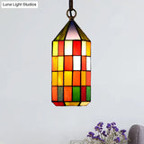 Stunning Multicolored Stained Glass Pendant Light For Bedroom And Living Room