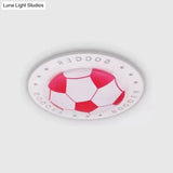 Stylish Acrylic Football Flush Ceiling Light For Study Room And Kitchen Sports Theme