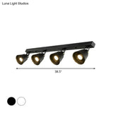 Stylish Bucket Ceiling Light Fixture - Rotatable Semi Flush Mount Lighting With 2/3/4 Lights