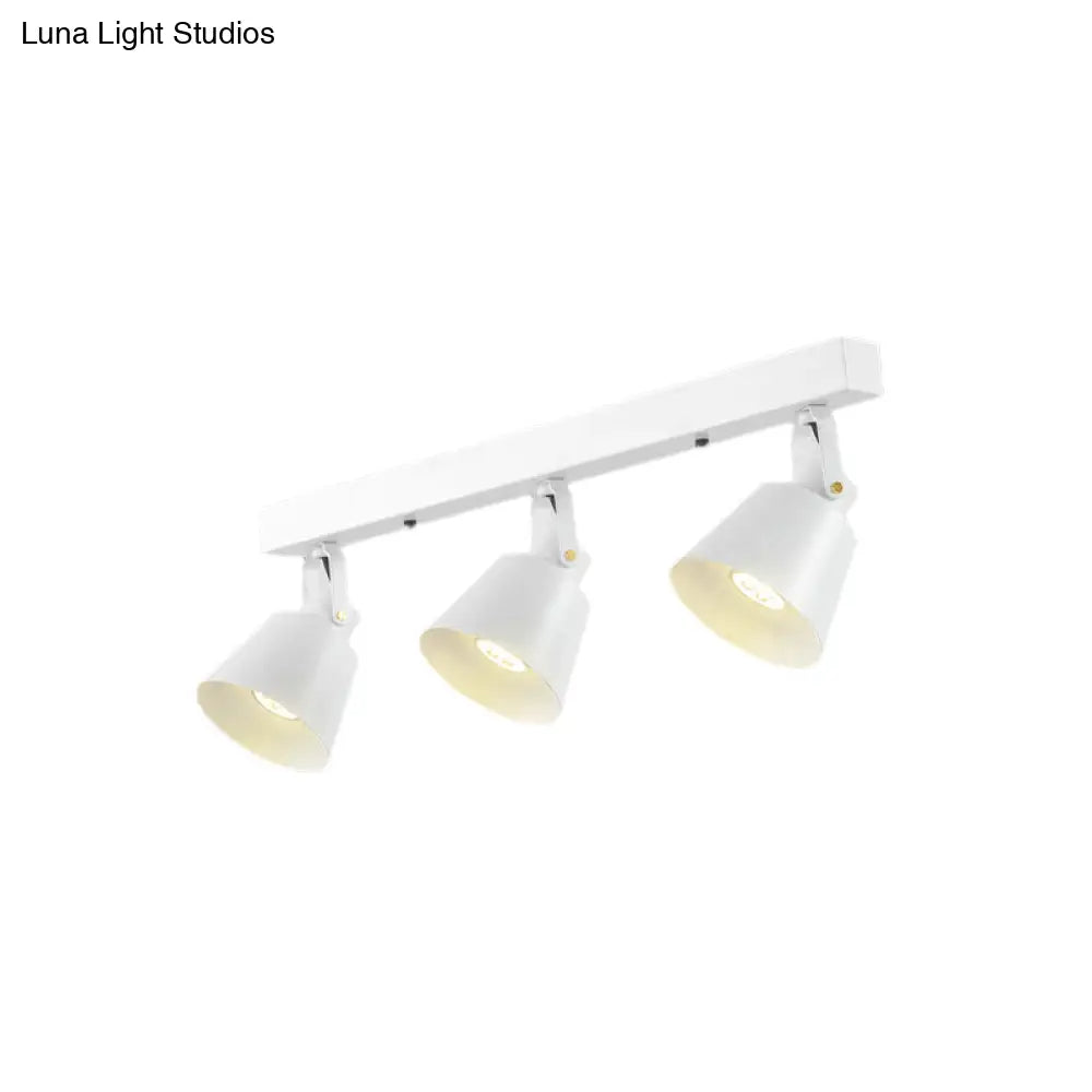 Stylish Bucket Ceiling Light Fixture - Rotatable Semi Flush Mount Lighting With 2/3/4 Lights