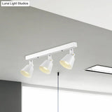 Stylish Bucket Ceiling Light Fixture - Rotatable Semi Flush Mount Lighting With 2/3/4 Lights