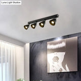 Stylish Bucket Ceiling Light Fixture - Rotatable Semi Flush Mount Lighting With 2/3/4 Lights