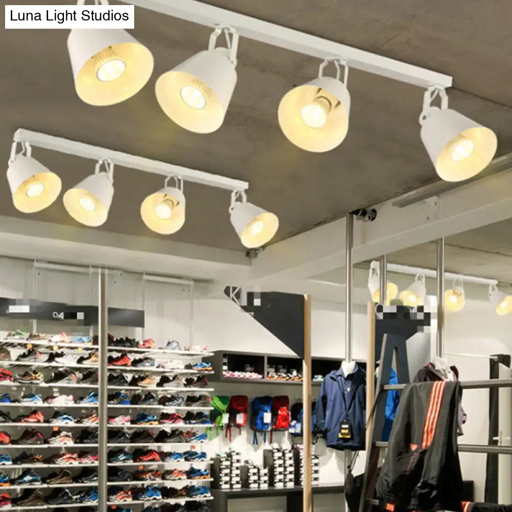 Stylish Bucket Ceiling Light Fixture - Rotatable Semi Flush Mount Lighting With 2/3/4 Lights