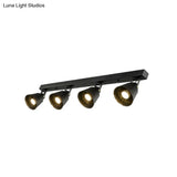 Stylish Bucket Ceiling Light Fixture - Rotatable Semi Flush Mount Lighting With 2/3/4 Lights