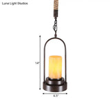 Stylish Farmhouse Cylinder Restaurant Suspension Lighting: Marble 1-Light Bronze/Black Ceiling