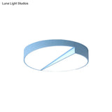 Stylish Half - Round Led Flush Ceiling Light For Dining Room - Macaron Loft Design