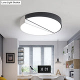 Stylish Half - Round Led Flush Ceiling Light For Dining Room - Macaron Loft Design