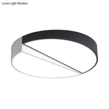 Stylish Half - Round Led Flush Ceiling Light For Dining Room - Macaron Loft Design