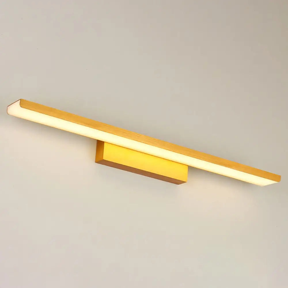 Stylish Linear Led Vanity Sconce: Wall-Mounted Silver/Black Lamp With Acrylic Shade In Warm/White