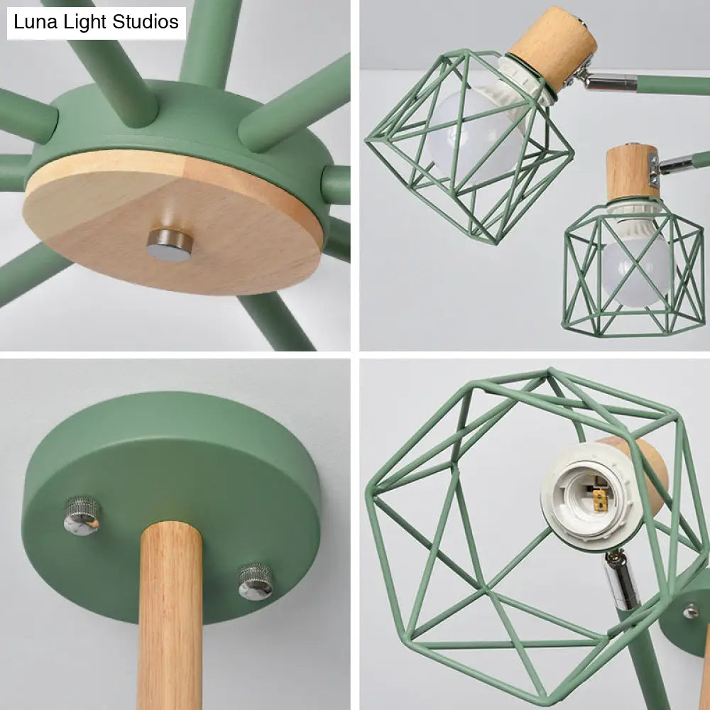 Stylish Macaron Ceiling Pendant: Metal Hanging Light For Nurseries