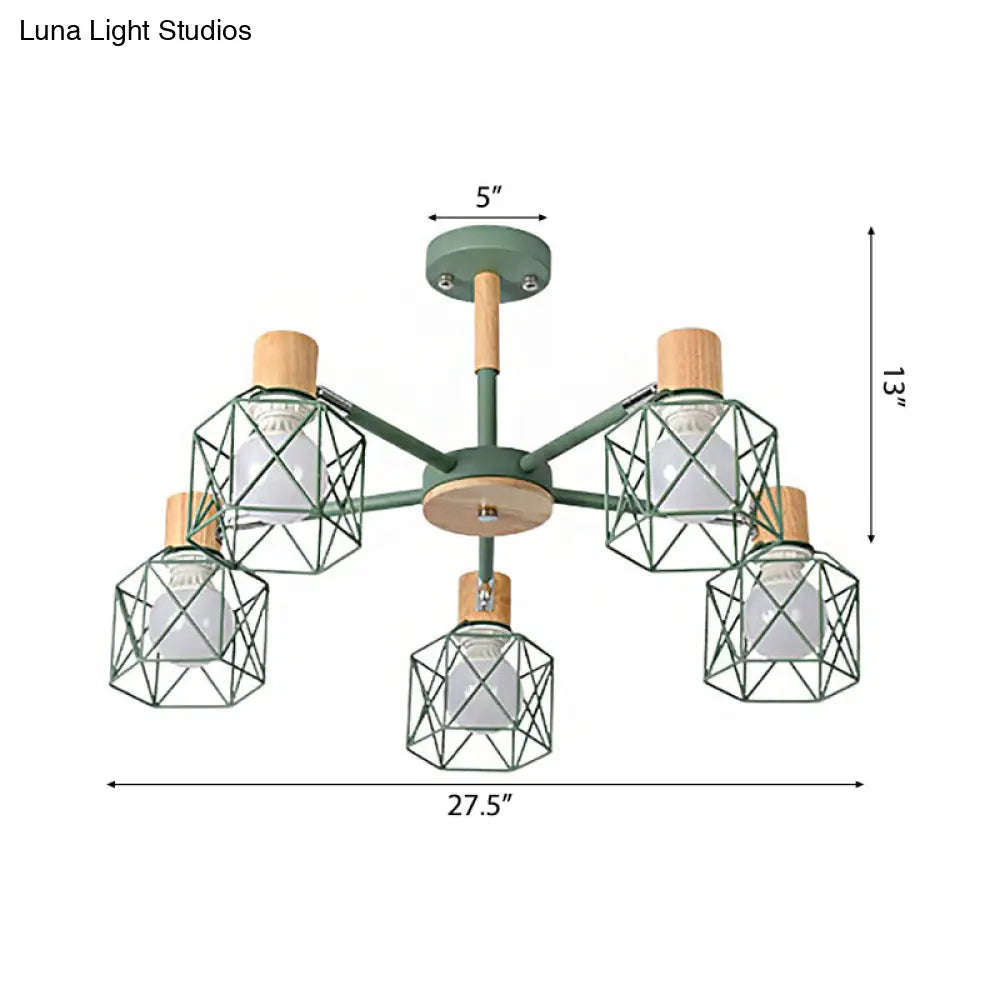 Stylish Macaron Ceiling Pendant: Metal Hanging Light For Nurseries