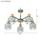 Stylish Macaron Ceiling Pendant: Metal Hanging Light For Nurseries