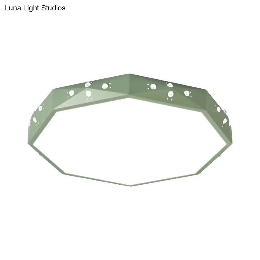 Stylish Macaron Octagon Led Ceiling Lamp For Children’s Bedroom