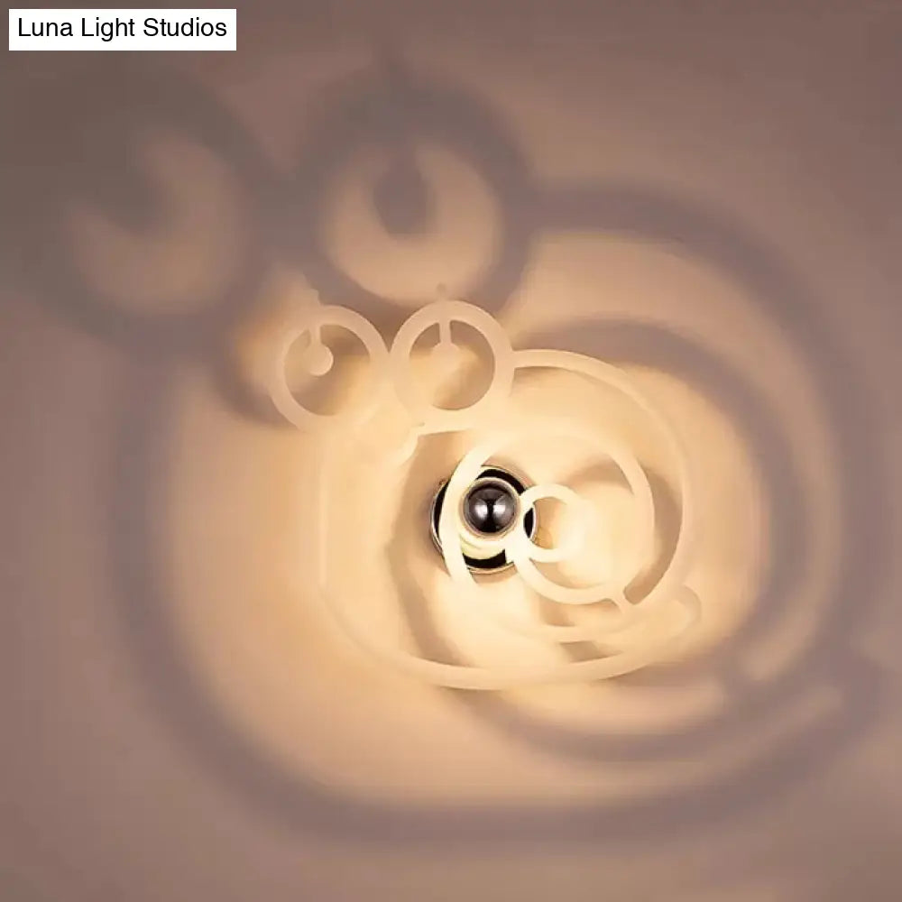 Stylish Metal Wall Sconce For Study Room Or Childs Bedroom With Single Light
