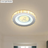 Stylish Mini Led Ceiling Flush Mount Crystal Light Fixture For Corridor