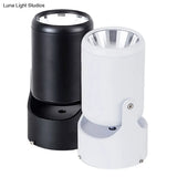 Stylish Mini Semi Flush Led Ceiling Light With Rotatable Metal Cylinder Shade In Black/White For