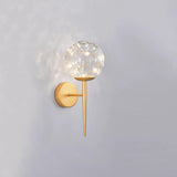 Stylish Nordic Led Sconce Lamp With Glass Shade For Living Room Gold / Prismatic