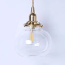 Stylish Oval Pendant Light In Brass With Glass Shade - Perfect For Cloth Shop Clear