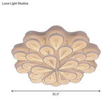 Stylish Raindrop Flushmount Acrylic Led Ceiling Light: Modern Blossom Design - Warm/White Light