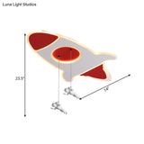 Stylish Rocket Ceiling Led Lamp - Cartoon Design 14’/16.5’ W Flush Mount Warm/White Light