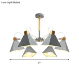 Stylish Rotatable Macaron Wood Chandelier - 6 Lights Ideal For Baby Room Ceiling Pendant