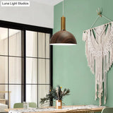 Stylish Wood Pendant Light For Bedroom Or Porch - Small Brown And Modern