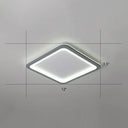Super Thin Grey Nordic Metal Led Ceiling Light - Ideal For Living Room Surface Mounted / 12’