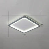 Super Thin Grey Nordic Metal Led Ceiling Light - Ideal For Living Room Surface Mounted / 16’